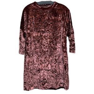 Zara Rose colored Velvet Dress size Small